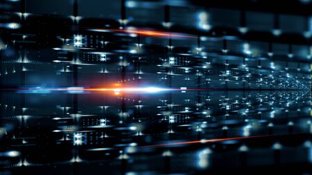 Data storage service. Server room concept.
Modern web network.