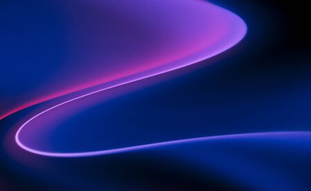Stylish illustration with neon waves abstract backgroundの写真素材