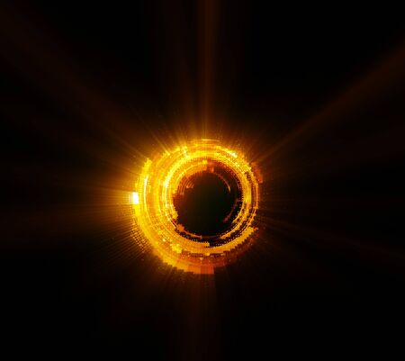 Vivid abstract background. Beautiful design of rotation frame.  Mystical portal. Bright sphere...