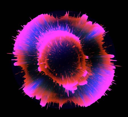 Vivid abstract background. Beautiful design of rotation frame.  Mystical portal. Bright sphere...