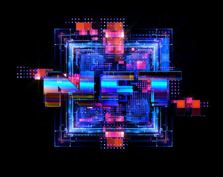 Crypto currency. Abstract effect. Future tech. NFT non-fungible token. Digital cryptoart. Shine...