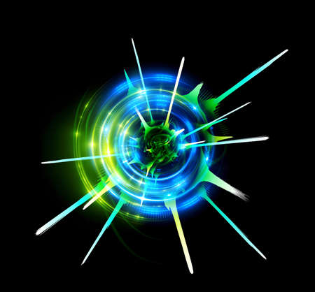Vivid abstract background. Beautiful swirl trail effect frame. Mystical portal. Bright sphere lens....