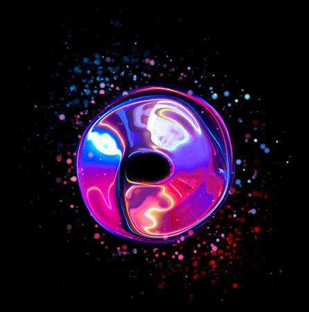 Vivid abstract background. Beautiful swirl trail effect frame. Mystical portal. Bright sphere lens....