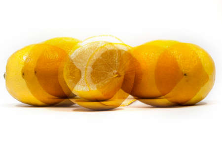Lemon with many layer の写真素材