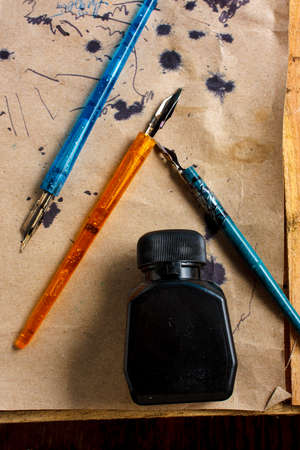 pens on old paper