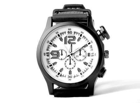 modern clock on a white backgroundの写真素材