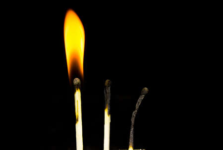 burnt matchesの写真素材
