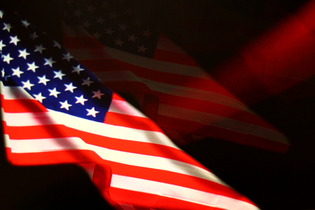 Dark red funeral mourning USA America background