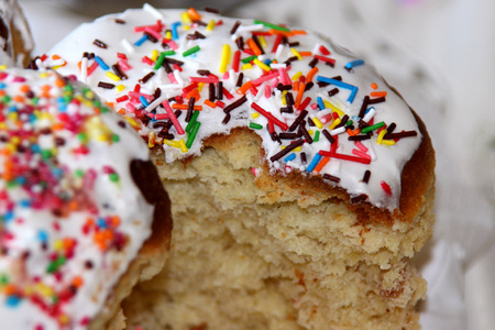 Easter bread. Homemade holidays cake.