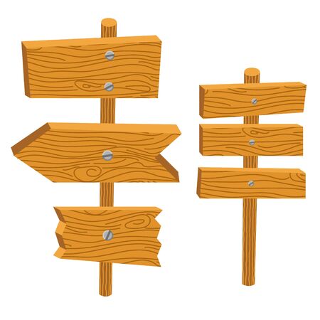 Wooden sign boards vector illustration.のイラスト素材