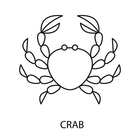 Crab line icon vector illustration.のイラスト素材