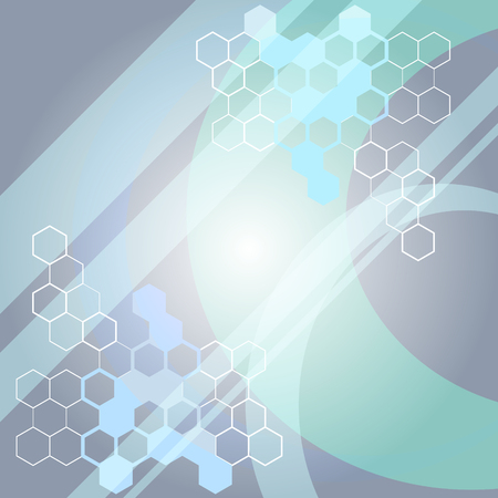 Abstract medical science background with molecule chains.のイラスト素材