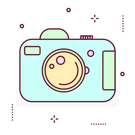 Photo digital camera line icon.の写真素材