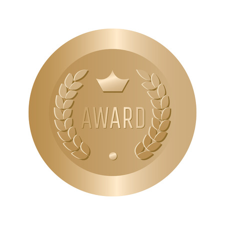 Award gold round sign.のイラスト素材
