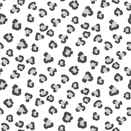 Snow white leopard seamless vector pattern. Animal skin texture.のイラスト素材