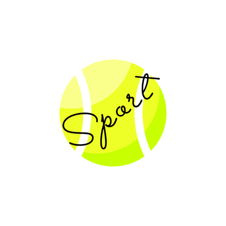 Tennis ball vector isolated illustration.のイラスト素材