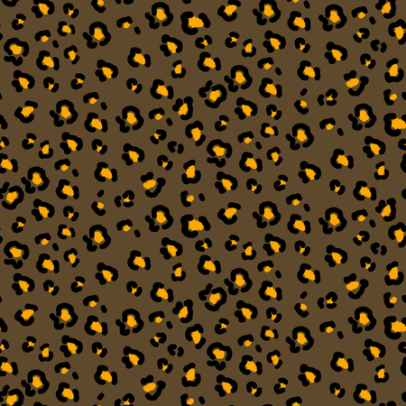 Cheetah seamless vector pattern. Wild cat orange spot skin texture.のイラスト素材