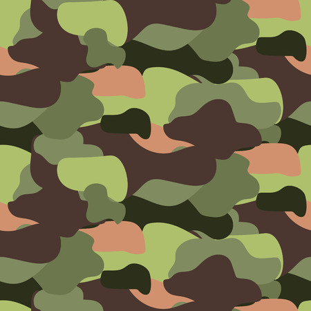 Camouflage pattern seamless vector illustration. Khaki colors texture for clothing and fabric print.のイラスト素材