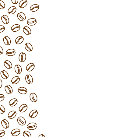Coffee beans ad banner template blank background vector.のイラスト素材