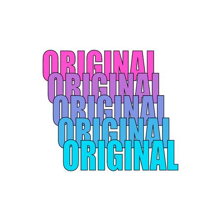 T shirt design original gradient typography vector illustration template. T-shirt print design on white.のイラスト素材