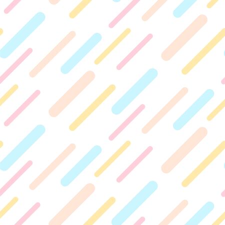 Dashed abstract background seamless pattern pastel light colors. Stick shapes vector texture.