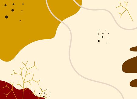 Abstract shapes terra background. Fall modern brown background for wrap, textile and print design....