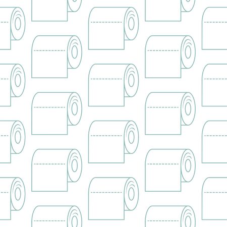 Toilet paper icon seamless pattern vector. Paper rolls white background.のイラスト素材