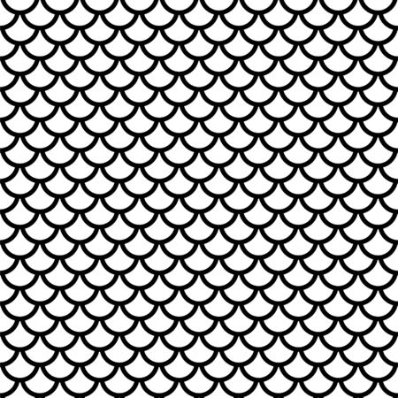 Fish scale grid seamless vector pattern. Mermaid print texture motif.のイラスト素材