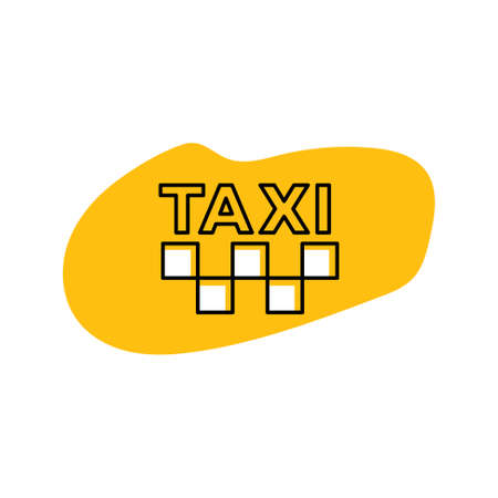 Taxi icon yellow sign illustration vector. Cab icon.のイラスト素材