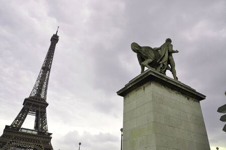 Eiffel Tower and  Napoleon s talk in Paris の写真素材
