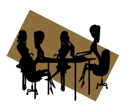 female party arround table on abstract background

の写真素材