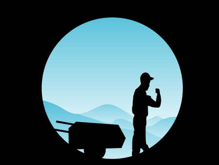 sweeper with trolley on circular background
の写真素材