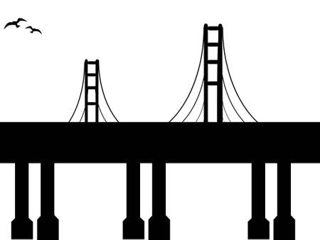 isolated suspension bridge with bridge
の写真素材