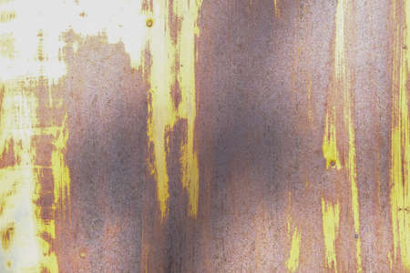 red metal sheet with rust, with corrosion, sun glare