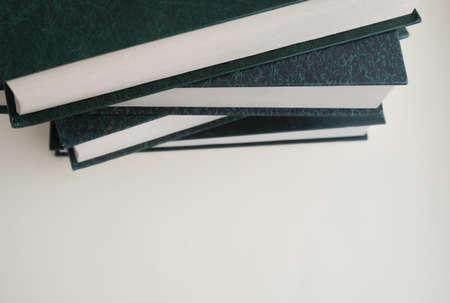 stack of books, books on a light backgroundの写真素材