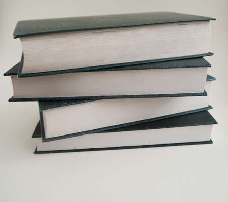 stack of books, books on a light background