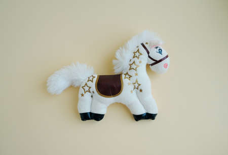 soft toy horse, symbol of the yearの写真素材