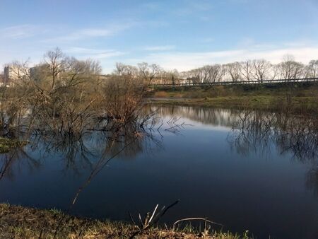 Smooth water.の写真素材