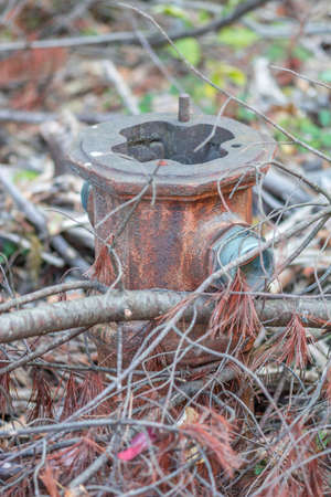 Forgotten Antique Fire Hydrant at Plan Bouchard Memorial Area, Blainville,  Quebecの写真素材