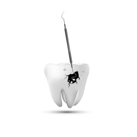 Dental Instruments,Protect Tooth - Illustrationのイラスト素材