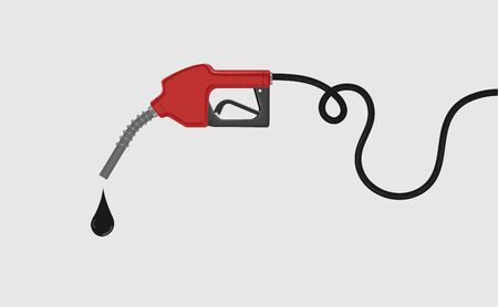 Save Fuel pump icon. Petrol station sign.Gasoline pump nozzle with oil dripping.のイラスト素材