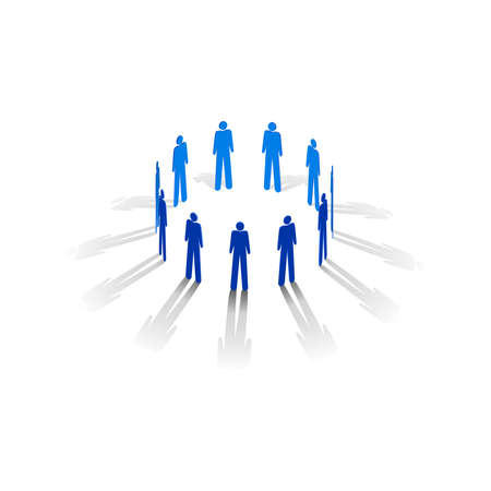 People joined in the ring, business concept.Team and union metaphorのイラスト素材