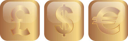 euro,dollar and pound currencyのイラスト素材