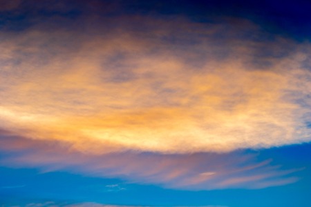 Sunset cloudy sky perfect for sky replacementの写真素材