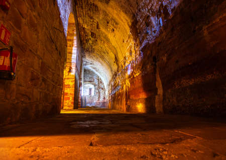 Inside of the citadel of Bitche during summer