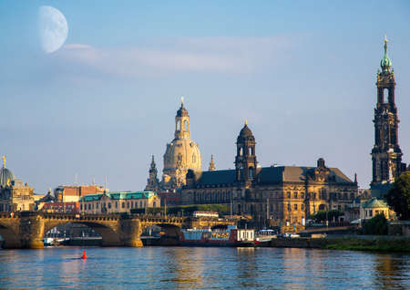 Old buildings in the German city of Dresden during summerのeditorial素材
