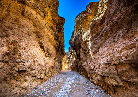 Landscape in the Sesriem Canyon in the Namib-Naukluft National Park in Namibia during summerの写真素材