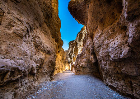 Landscape in the Sesriem Canyon in the Namib-Naukluft National Park in Namibia during summerの写真素材