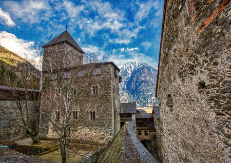 Shot of the Sand in Taufers castle in the Tyrolean Alps, Italy in winterのeditorial素材