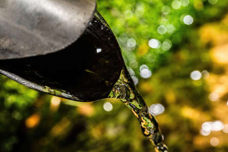 Water bubbles of a small wellの写真素材